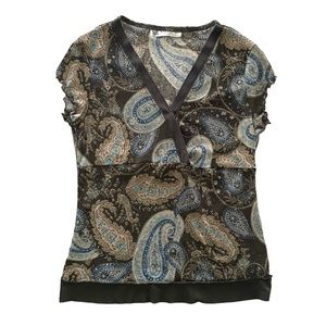 Vintage Y2K Paisley Top